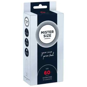 MISTER SIZE 60MM PURE FEEL CONDOMS PACKS OF 20 / 30 / 40  LATEX CONDOMS GAY STR8 - Picture 1 of 3