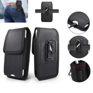 For iPhone 15 14 13 12 11 Pro Phone Belt Pouch Vertical Holster Clip Case Cover - Picture 1 of 14