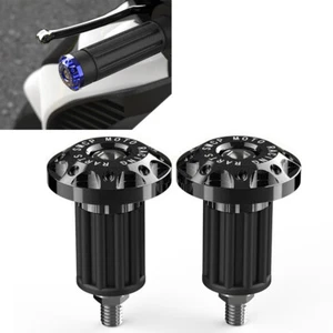 7/8'' Motorcycle Dirt Bike CNC Handlebar Grips Handle Bar End Cap Plugs Slider - Picture 1 of 5