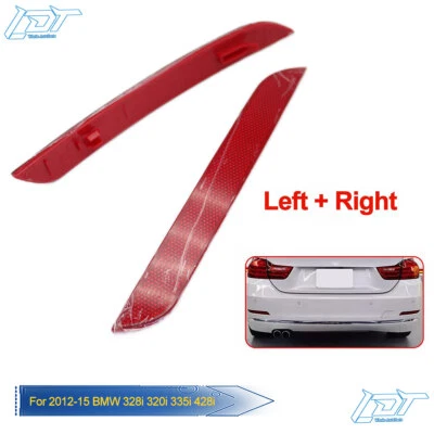 Pair Rear Reflector Bumper For 2012-15 BMW 328i 328d 320i xDrive 14-15 428i Foto 1 de 4