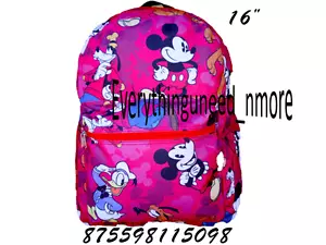 Backapack Disney Mickey Mouse & Friends 16" con impresión total-rojo-5098 - Imagen 1 de 4