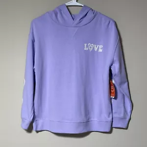 Wonder Nation Girls “Love” Hoodie Size L (10-12) Plus. NWT! Light Purple, Hooded - Picture 1 of 6