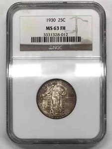 1930 Standing Liberty Quarter NGC MS63 FH FS-401 Incomplete Shield "E" Die Clash - Picture 1 of 5