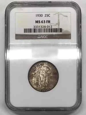 1930 Standing Liberty Quarter NGC MS63 FH FS-401 Incomplete Shield "E" Die Clash - Image 1 of 4