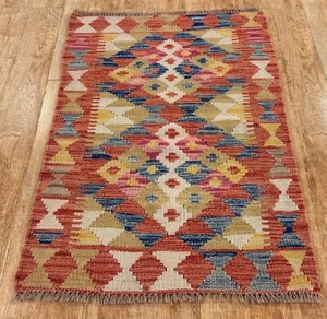 Rutschfester Traditioneller Afghanischer/Türkischer Teppich Schlafzimmer Wohnzimmer Läufer, 89X62 CM - Bild 1 von 3