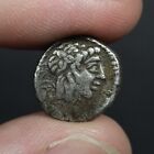 Roman Republic Quinarius Ancient Silver Coin Marcus Porcius Cato 89Bc Liber 13mm