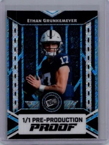 Ethan Grunkemeyer 2024 Leaf Football 1/1 Pre Production Proof - Picture 1 of 1