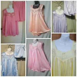 Comfort Choice Pajamas Babydoll Sleeveless Short Gift M L 1X 2X 3X 4X 5X - Picture 1 of 9