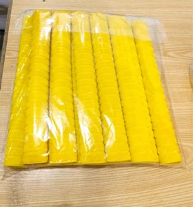Cricket Bat Handel Grips Lightweight Non-Slip Rubber Grips Yellow Pack of 12 pcs - Picture 1 of 2