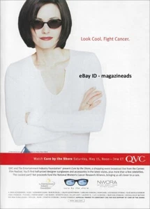 QVC Cancer Charity Benefit 1 página IMPRESIÓN ANUNCIO 1999 COURTENEY COX cura por la costa - Imagen 1 de 1