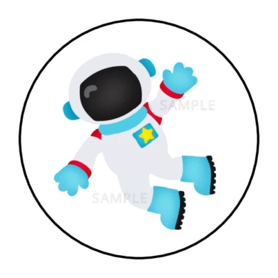 Astronauta espacial pegatinas etiquetas sobres sellos fiestas favores Foto 1 de 2