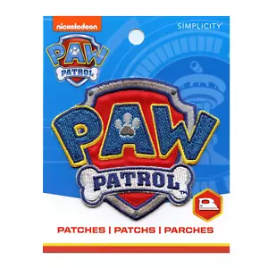 Paw Patrol Shield Logo Patch Kids Rescue Cartoon Embroidered Iron On - Picture 1 of 3