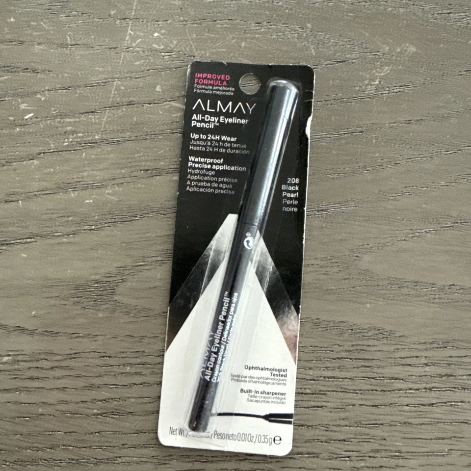 Водонепроницаемый карандаш для подводки глаз Almay на весь день 24 часа, 208 черный жемчуг - Изображение 1 из 1