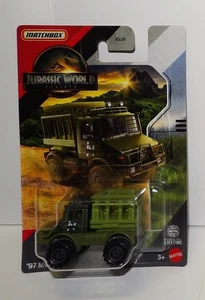 Matchbox Jurassic World Rebirth ~ '97 MERCEDES-BENZ UNIMOG U1300 ~ Diecast NEW - Picture 1 of 8