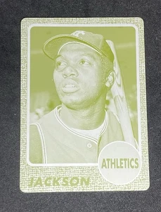 2005 Topps Fan Favorites #117 Reggie Jackson 1/1 Yellow Printing Plate Athletics - Picture 1 of 2