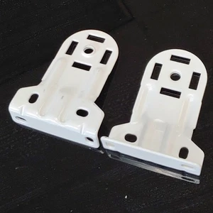 RollEase Skyline SL-Series SLB680W Brackets Pair for Roller Shades White Steel - Picture 1 of 10