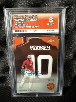 2024-2025 Topps Chrome Manchester United Deluxe Wayne Rooney All Timer Auto /25 - Image 1 of 2