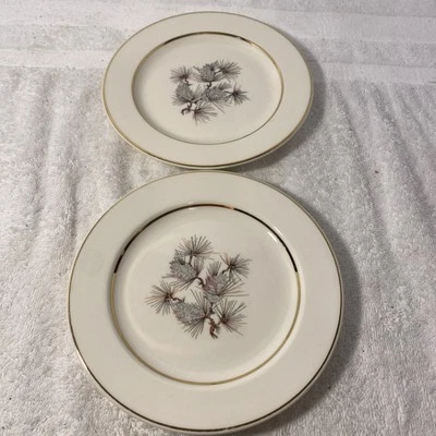 2 Vintage Cunningham Pickett Princess 6” bread & butter plates 22kt Gold H-5259 - Image 1 of 4