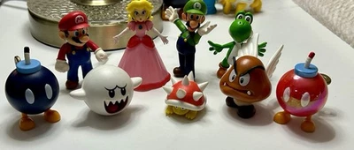 超级马里奥兄弟 7 件套罕见动作玩偶马里奥、桃子公主等 — 第 1/4 张图片