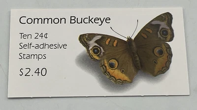 USA Scott #4001b Complete Self Adhesive Pane 24 Cent Common Buckeye Sealed - Image 1 of 4