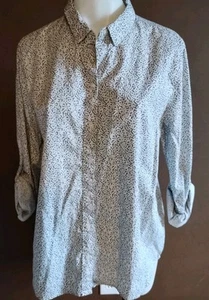 Gap Medium Boyfriend Fit Hemdbluse mit Blumenmuster und Knöpfen Langarm Neu 44,99 UVP - Bild 1 von 5