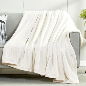 Extra Thick 3 Layers Soft Flannel Fleece Blanket for Couch Sofa 50" x 60", Lu... - Picture 1 of 9