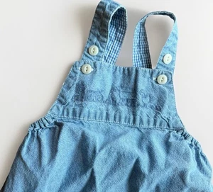 Vintage Ralph Lauren Baby Western Chambray One Piece Size 6-9M Embroidered Farm - Picture 1 of 7