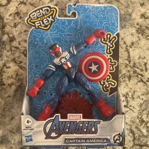 Hasbro Marvel Avengers Black Captain America 6" Bend & Flex Actionfigur  - Bild 1 von 3