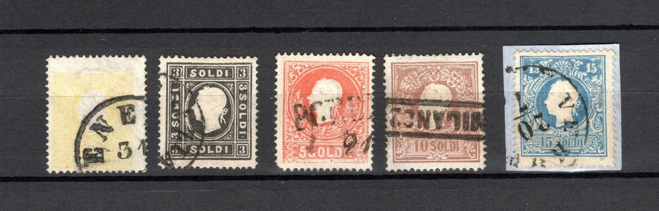 1859 LOMBARDO VENETO EFFIGE FRANCESCO GIUSEPPE USATO SASS. SERIE CPL - Immagine 1 di 1