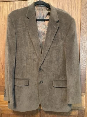 Mens Lauren Ralph Lauren Corduroy Blazer Jacket Sport Coat Sz 44R Brown Lined - Image 1 of 4