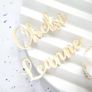 Personalisierter Acryl Name Tortenanhänger Tortenaufleger Silber Gold Rosegold Schwarz - Bild 1 von 3