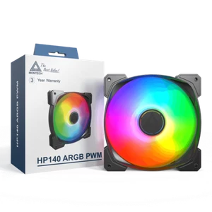 Montech HP140 ARGB PWM Rifle Bearing 600-1600RPM 140mm Single Pack Black - Afbeelding 1 van 2