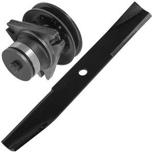 Caltric Spindle & Blade For John Deere 116 116H 185 38" 46" Deck Lawn Mower - Picture 1 of 8