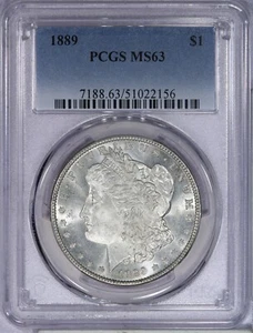 1889 Morgan Silver Dollar $1 PCGS MS63 - Semi-PL & Flashy! - Picture 1 of 4