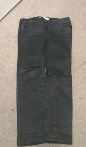 Zara Girls Trousers Year 6/116cm Denim Jeans Black Good Shape  - Picture 1 of 2