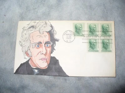 FDC First Day Cover Andrew Jackson New York 5 1cent Add-on Cachet - Image 1 of 3