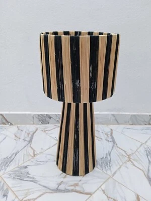 Moroccan Raphia Table Lamp Stand handmade raffia lamp - Image 1 of 3
