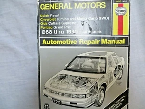 Haynes General Motors Repair Manual 1988-1995 Regal, Lumina, Monte Carlo,Cutlas - Picture 1 of 2