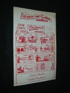 Original DRIVEIN CALENDAR COLUMBUS KANSAS Van Cleef EASTWOOD Dr Phibes LANCASTER - Picture 1 of 1