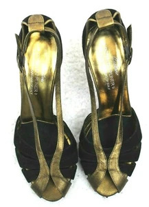 Tacones altos Couture Donald J Pliner Zoom negro gamuza/dorado para mujer talla 6,5 M - Imagen 1 de 10