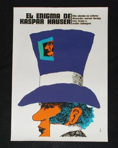 Póster original de la película cubana 1977. Cartel.Affiche.affisch"Kaspar Hauser"Alemán - Imagen 1 de 4