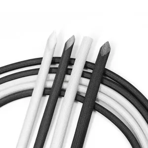 Φ1~50mm 600°C HIGH TEMP Fiberglass Sleeve Wire Cable Insulating Tube White Black - Picture 1 of 10