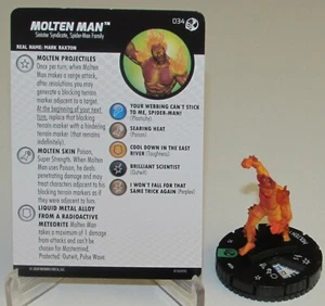 MOLTEN MAN 034 Spider-Man and Venom Absolute Carnage HeroClix - Imagen 1 de 1