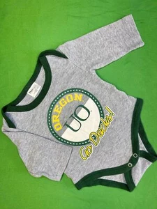 NCAA Oregon Ducks Grey Long-Sleeve Bodysuit 0-3 months - Imagen 1 de 4