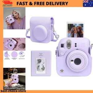 Instant Mini 12 Case Purple, Fuji Instax Mini 12 Camera Case, PU Leather - Picture 1 of 15