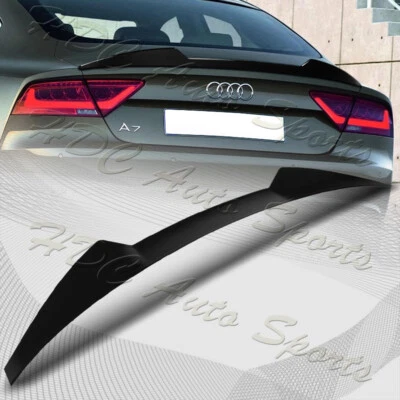 For 2012-2018 Audi A7 S7 RS7 W-Power Pearl Black V-Style Trunk Lid Spoiler Wing - Image 1 of 4