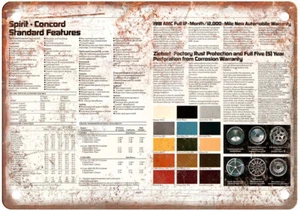 1981 AMC Spirit & Concord Vintage Auto Ad Retro Look Metal Sign A12876 - Picture 1 of 2