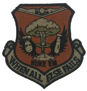 When All Else Fails Nuke Em lustiger Humor Aufnäher 3 x 2 Zoll für Kleidung und mehr - Bild 1 von 1