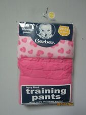 Gerber Baby Girls 2-Pack Terry Lined Training Pants Heart/Pink Size 2T-3T