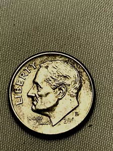 2000 D Off Centered Dime Nice Error Shallow Hit Date RARE Circulated Ungraded - Picture 1 of 12